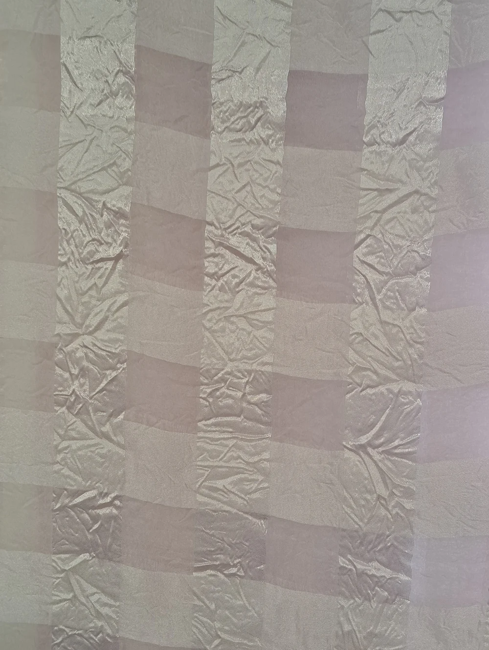 Vintage Cottagecore Shabby Chic Fairycore Lavender Checkered Shower Curtain.